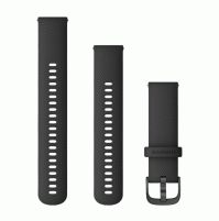 Quick release Silicone band 22mm - Black with slate hardware - for Vivoactive 4, - 010-12932-21 - Garmin